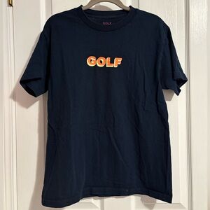 ✰GOLF 3D Orange Logo Navy Tee✰